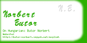 norbert butor business card